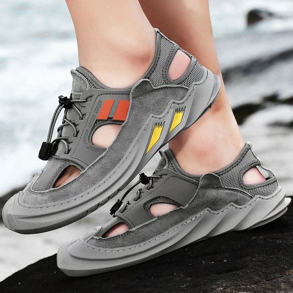 men sandals cow leather summer beach shoes outdoor travel footwear men sandals fashion soft sole breathable shoes men #5l7i, Black
men sandals cow leather summer beach shoes outdoor travel footwear men sandals fashion soft sole breathable shoes men #5l7i, Black