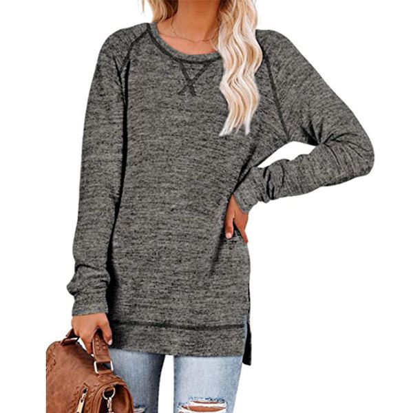 autumn winter women blouses long sleeve side split loose casual pullover sweater blouse fashion lady t shirt, White
autumn winter women blouses long sleeve side split loose casual pullover sweater blouse fashion lady t shirt, White
