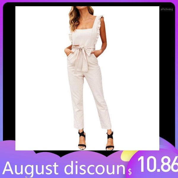 womail women 2019 linen shirred frill sleeves pocket jumpsuit ladie belte summer holiday party khaki belt jumpsuit w304251, Black;white
womail women 2019 linen shirred frill sleeves pocket jumpsuit ladie belte summer holiday party khaki belt jumpsuit w304251, Black;white