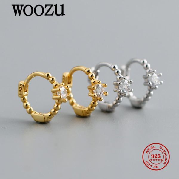 WOOZU Real 925 Sterling Silver Simple Round White Zircon Hoop Earrings For Women Fashion Party Vintage Ear Buckle Jewelry Gift, Golden;silver
WOOZU Real 925 Sterling Silver Simple Round White Zircon Hoop Earrings For Women Fashion Party Vintage Ear Buckle Jewelry Gift, Golden;silver