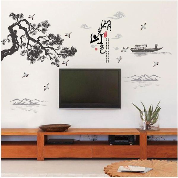 chinese style landscape painting, tv wall stickers, tree, boat, bird home decor, pvc art, creative wall stickers, wallpaper1
chinese style landscape painting, tv wall stickers, tree, boat, bird home decor, pvc art, creative wall stickers, wallpaper1