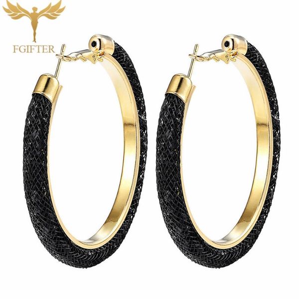 fgifter big circle hoop earring for women gold color crystal brincos 60mm round earrings party jewelry, Golden;silver
fgifter big circle hoop earring for women gold color crystal brincos 60mm round earrings party jewelry, Golden;silver