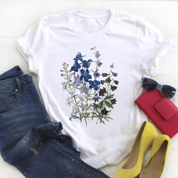 women shirt womens flower elegance blue fashion summer ladies kawaii clothes tees graphic printed tshirt female t-shirt, White
women shirt womens flower elegance blue fashion summer ladies kawaii clothes tees graphic printed tshirt female t-shirt, White