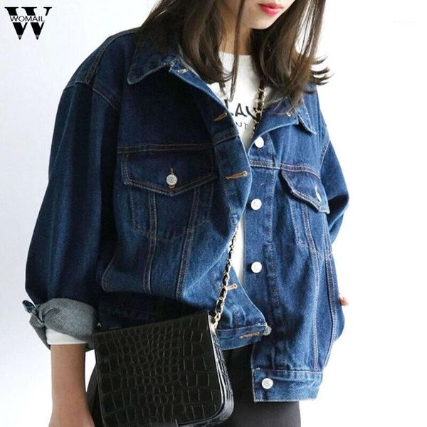 womail women jacket coat 2019 vintage denim jacket light blue bomber loose jeans casual ripped denim outwear long sleeve coat7231, Black;brown
womail women jacket coat 2019 vintage denim jacket light blue bomber loose jeans casual ripped denim outwear long sleeve coat7231, Black;brown