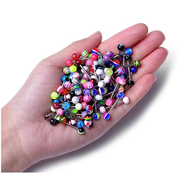 10 20 30pcs stainless steel tongue piercing ring mix tongue barbell lot ear nipple piercing ring fashion pircing lengua lote f bbydbi, Silver
10 20 30pcs stainless steel tongue piercing ring mix tongue barbell lot ear nipple piercing ring fashion pircing lengua lote f bbydbi, Silver