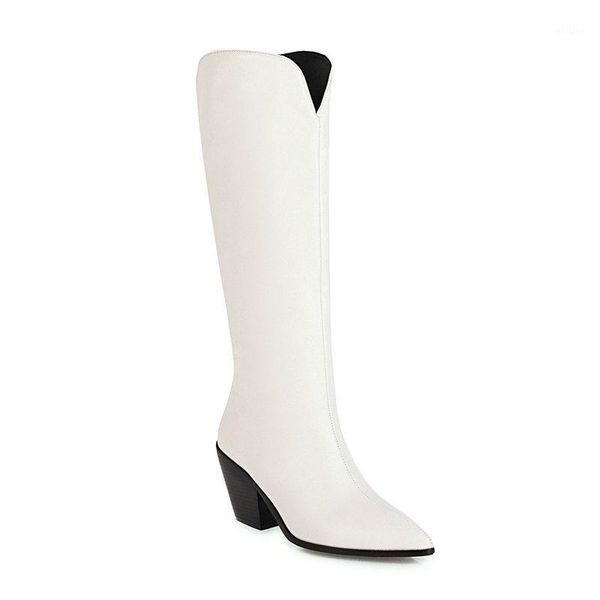 2021 new knee high women boots pu pointed toe fashion long boots square heel keep warm autumn winter women shoes size 34-431, Black
2021 new knee high women boots pu pointed toe fashion long boots square heel keep warm autumn winter women shoes size 34-431, Black