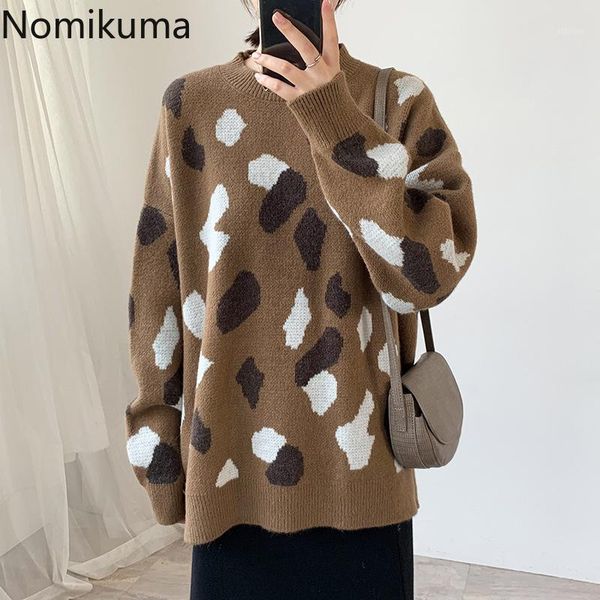 nomikuma vintage leopard sweater pull femme o neck long sleeve casual retro pullovers jumpers autumn outerwear ropa mujer 3c9771, White;black
nomikuma vintage leopard sweater pull femme o neck long sleeve casual retro pullovers jumpers autumn outerwear ropa mujer 3c9771, White;black