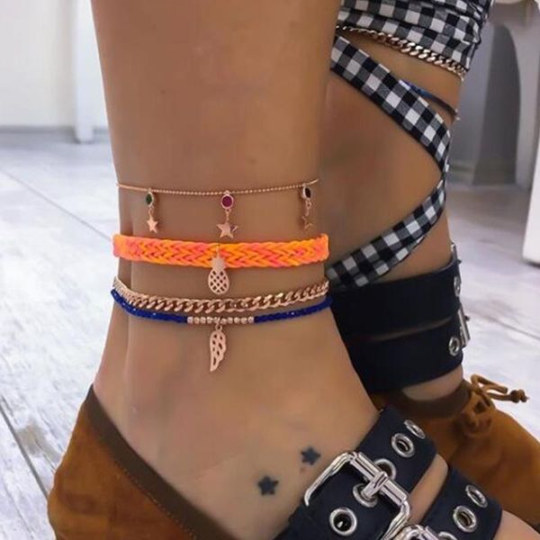 bohemian bohemian сосновая звезда звезды подвески анкеты для женщин boho рука оплетенный веревка браслет на ноге этнических украшений 9144 h, Red;blue 
bohemian bohemian сосновая звезда звезды подвески анкеты для женщин boho рука оплетенный веревка браслет на ноге этнических украшений 9144 h, Red;blue