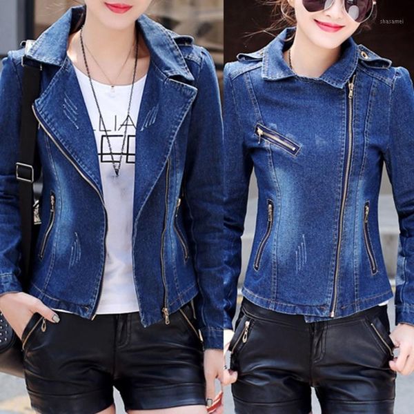 fashion women's zipper tunic jacket coats casual ladies autumn denim jackets zip up biker coats flight clothes new#g301, Black;brown
fashion women's zipper tunic jacket coats casual ladies autumn denim jackets zip up biker coats flight clothes new#g301, Black;brown