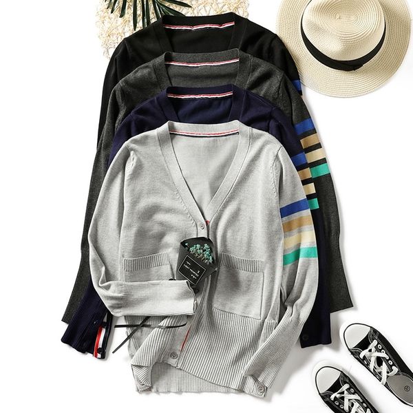 2020 autumn winter new arrival women chic cardigans pearl decoration buttons knitted open stitch color hit casual outerwear xt49, White;black
2020 autumn winter new arrival women chic cardigans pearl decoration buttons knitted open stitch color hit casual outerwear xt49, White;black