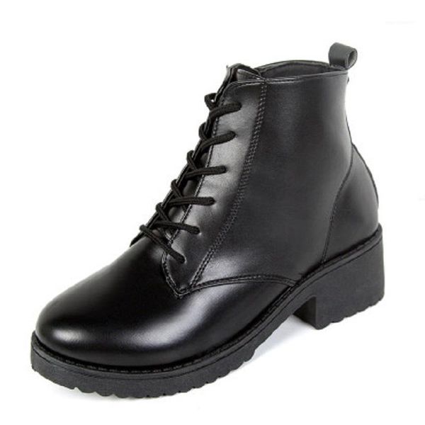 2021 winter new women's short boots fashionable wild comfortable breathable lace up side zip round toe heel women boots1, Black
2021 winter new women's short boots fashionable wild comfortable breathable lace up side zip round toe heel women boots1, Black