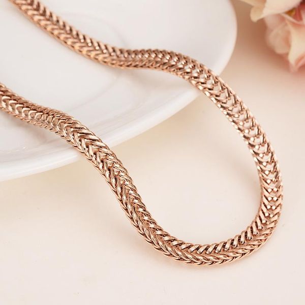 50cm rose gold necklace for men women's girls chain wheat link chain trendy party jewelry gift herringbone, Silver
50cm rose gold necklace for men women's girls chain wheat link chain trendy party jewelry gift herringbone, Silver