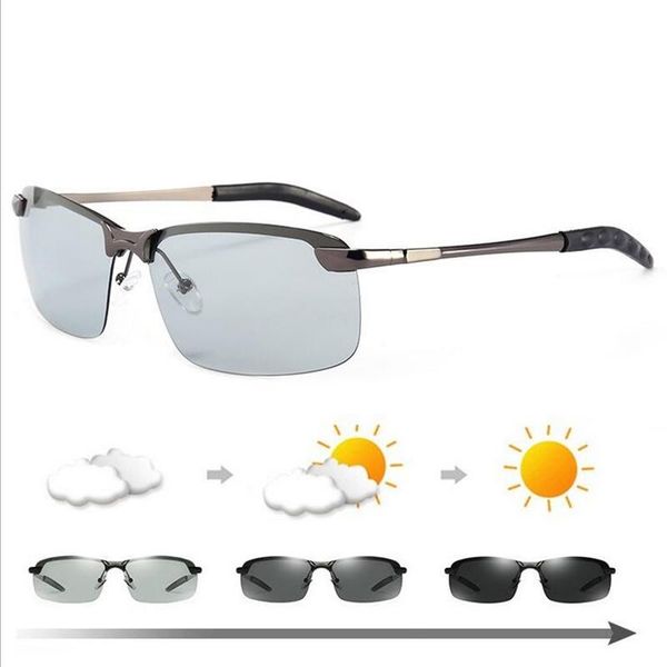 rimless driving pchromic sunglasses men polarized chameleon discoloration sun glasses for male masculino 3043, White;black
rimless driving pchromic sunglasses men polarized chameleon discoloration sun glasses for male masculino 3043, White;black