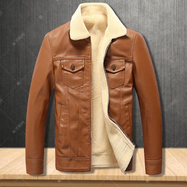 men's jackets (dzl-1820) leather jacket plush coat autumn winter overcoat korean standing collar leisure motorcycle warm outwear, Black;brown
men's jackets (dzl-1820) leather jacket plush coat autumn winter overcoat korean standing collar leisure motorcycle warm outwear, Black;brown