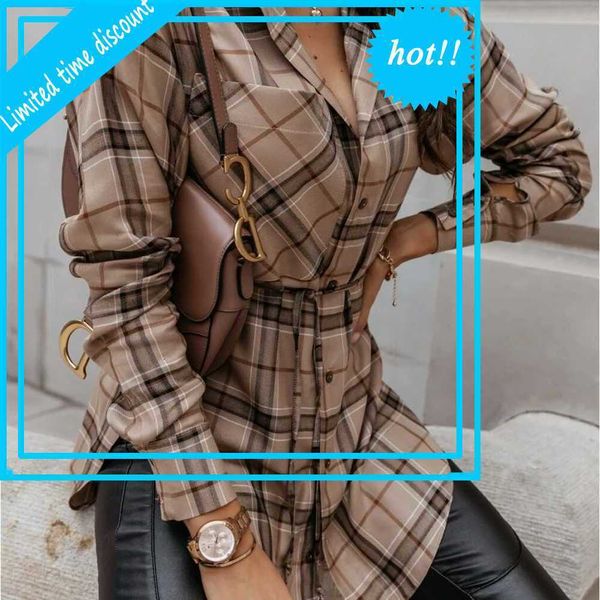 women new vintage lattice print elegant revers single-breasted loose overshirt herfst winter lady casual long mouw blouse femme, White
women new vintage lattice print elegant revers single-breasted loose overshirt herfst winter lady casual long mouw blouse femme, White