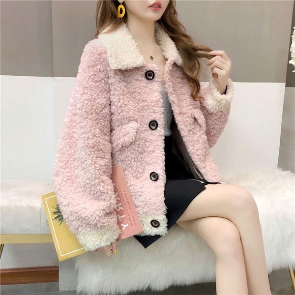 winter coat women 2021 single breasted faux lamb fur coat warm thick fashion loose plush ladies faux fur jacket teddy, Black
winter coat women 2021 single breasted faux lamb fur coat warm thick fashion loose plush ladies faux fur jacket teddy, Black