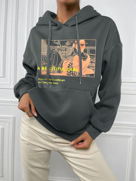 slogan & figure graphic kangaroo pocket drop shoulder drawstring thermal hoodie 19mm#, White;black
slogan & figure graphic kangaroo pocket drop shoulder drawstring thermal hoodie 19mm#, White;black