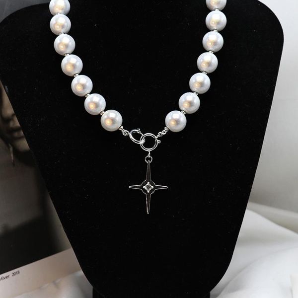 super bright white pearl chokers fluorescence ball pearl chain cross starlight pendant necklace women fashion jewelry, Silver
super bright white pearl chokers fluorescence ball pearl chain cross starlight pendant necklace women fashion jewelry, Silver