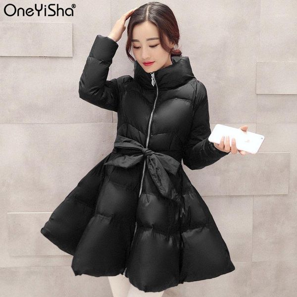oneyisha 2020 winter stand collar long sleeve adjustable waist solid patchwork korea femals cotton clothing1, Black
oneyisha 2020 winter stand collar long sleeve adjustable waist solid patchwork korea femals cotton clothing1, Black