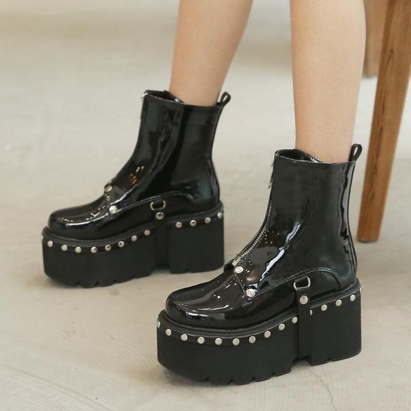 boots bonjomarisa arrival female solid platform zipper ankle women rivet cool fashion thick bottom leisure shoes woman, Black
boots bonjomarisa arrival female solid platform zipper ankle women rivet cool fashion thick bottom leisure shoes woman, Black