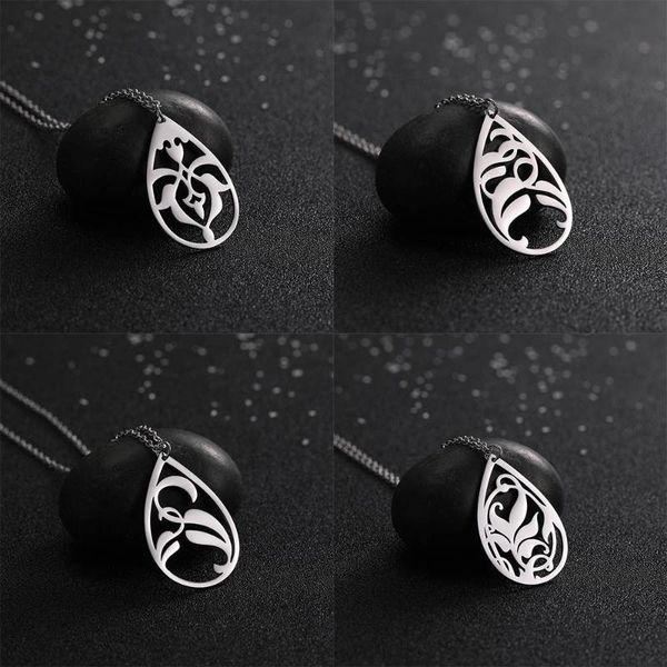 lemegeton stainless steel necklace for women man hollow geometric water drop pendant necklace chain chokers jewelry, Silver
lemegeton stainless steel necklace for women man hollow geometric water drop pendant necklace chain chokers jewelry, Silver