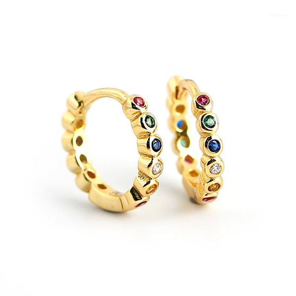 hoop & huggie 925 sterling silver earring fashion color zircon round ear ring bone buckle small wild simple cute woman girl jewelr1, Golden;silver
hoop & huggie 925 sterling silver earring fashion color zircon round ear ring bone buckle small wild simple cute woman girl jewelr1, Golden;silver