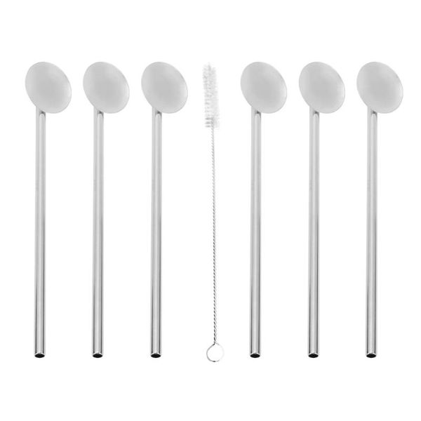 7pcs straw spoon stainless durable practical elegant scoop for dessert beverage coffee
7pcs straw spoon stainless durable practical elegant scoop for dessert beverage coffee