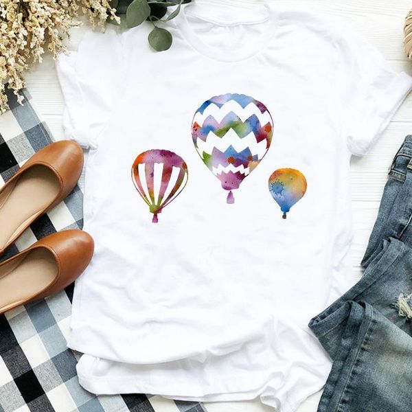 women lady cartoon balloon striped cute travel 90s trend print tshirt shirt clothes graphic female t tee womens t-shirt, White
women lady cartoon balloon striped cute travel 90s trend print tshirt shirt clothes graphic female t tee womens t-shirt, White