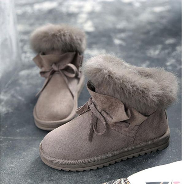 2020 new brand women ankle snow boots fur boots winter warm snow shoes round-toe female flock leather woman, Black
2020 new brand women ankle snow boots fur boots winter warm snow shoes round-toe female flock leather woman, Black