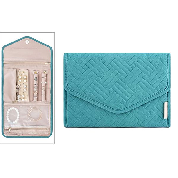 travel jewelry organizer bag jewelry bag foldable foldable jewelry case for storage rings, necklaces, bracelets, earrings, Black;white 
travel jewelry organizer bag jewelry bag foldable foldable jewelry case for storage rings, necklaces, bracelets, earrings, Black;white