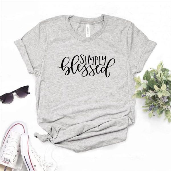 simply blessed women tshirt cotton casual funny t shirt gift for lady yong girl tee 6 color drop ship a 49, White
simply blessed women tshirt cotton casual funny t shirt gift for lady yong girl tee 6 color drop ship a 49, White