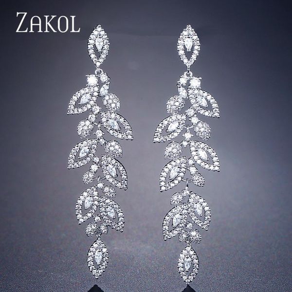 zakol моды корейский cz leaf свадебные украшения маркиза цирконий длинные падения bridal серьги для элегантных женщин fsep2144, Silver
zakol моды корейский cz leaf свадебные украшения маркиза цирконий длинные падения bridal серьги для элегантных женщин fsep2144, Silver