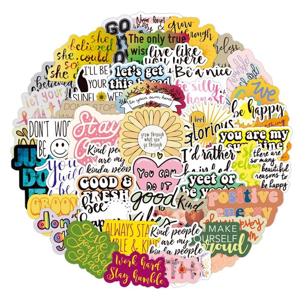 pack of 100pcs ale colorful daisy motivational slogan stickers waterproof no-duplicate sticker for skateboard car decals
pack of 100pcs ale colorful daisy motivational slogan stickers waterproof no-duplicate sticker for skateboard car decals