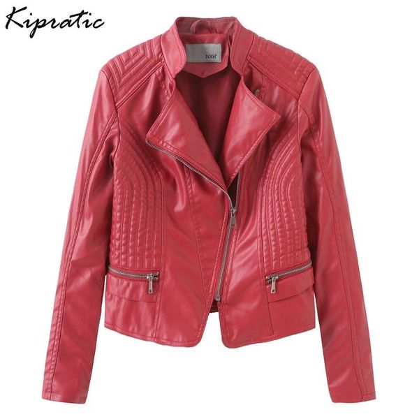 new spring faux leather jacket women pu leather turn-down collar short moto zipper jacket slim style fashion outerwear, Black
new spring faux leather jacket women pu leather turn-down collar short moto zipper jacket slim style fashion outerwear, Black