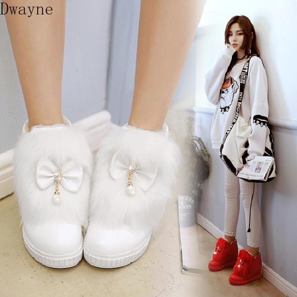2020 new female winter flat bottom bow with increased fur and velvet thick snow boots, Black
2020 new female winter flat bottom bow with increased fur and velvet thick snow boots, Black