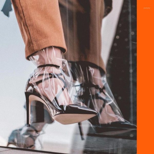 pumps women shoes transparent pvc high heels pumps ankle strap cut out pointed toe ladies runway wedding jelly shoes1, Black
pumps women shoes transparent pvc high heels pumps ankle strap cut out pointed toe ladies runway wedding jelly shoes1, Black
