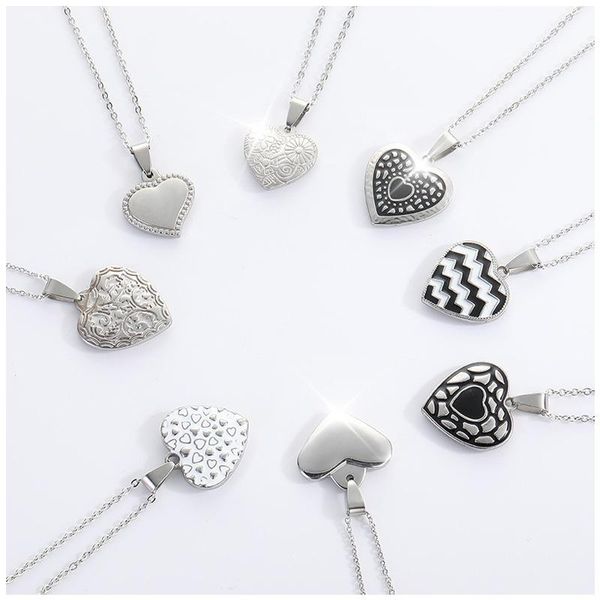 silver color love heart stainless steel pendants necklace for women men glossy carved flower necklace love gift clavicle chain, Golden;silver
silver color love heart stainless steel pendants necklace for women men glossy carved flower necklace love gift clavicle chain, Golden;silver
