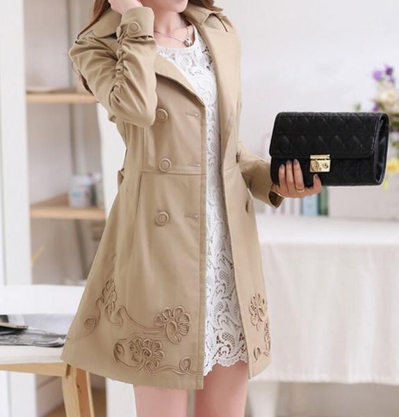 3xl / spring women new fashion long cultivate one's morality show thin embroidered double-breasted trench coat1, Tan;black
3xl / spring women new fashion long cultivate one's morality show thin embroidered double-breasted trench coat1, Tan;black