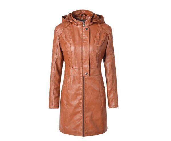women's leather & faux 2021 autumn women long jacket slim plus size velvet motorcycle coat trench, Black
women's leather & faux 2021 autumn women long jacket slim plus size velvet motorcycle coat trench, Black