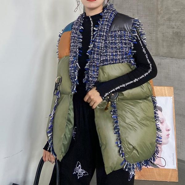 sondr streetwear patchwork cotton-padded clothing short thickened winter 2020 new sleeveless vest woman parkas1, Black
sondr streetwear patchwork cotton-padded clothing short thickened winter 2020 new sleeveless vest woman parkas1, Black