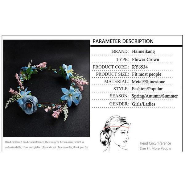 haimeikang fashion flower headband blue beige lily crown wedding hairband party festival decor princess flora jllutu
haimeikang fashion flower headband blue beige lily crown wedding hairband party festival decor princess flora jllutu