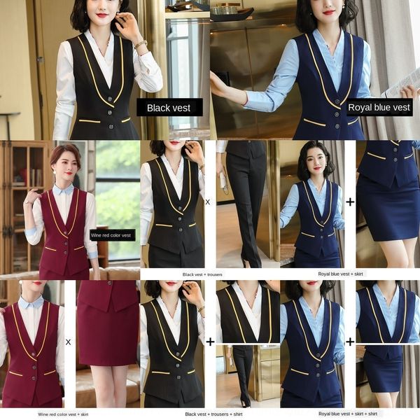 bvvbi women's professional clothing ktv clothingwork clothes temperament vest suit bank winter suit clothes desk beautician's work, White;black
bvvbi women's professional clothing ktv clothingwork clothes temperament vest suit bank winter suit clothes desk beautician's work, White;black