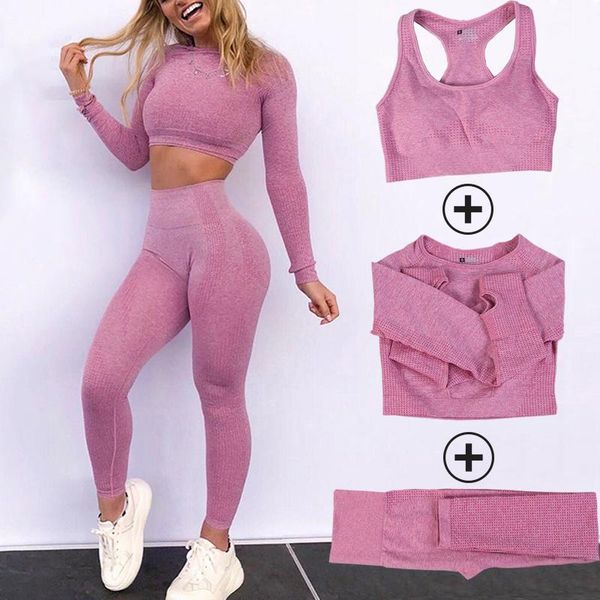 yoga outfits 2/3pc set seamless women 2021 workout sportswear gym clothing fitness casual crop high waist running sports suits, White;red
yoga outfits 2/3pc set seamless women 2021 workout sportswear gym clothing fitness casual crop high waist running sports suits, White;red