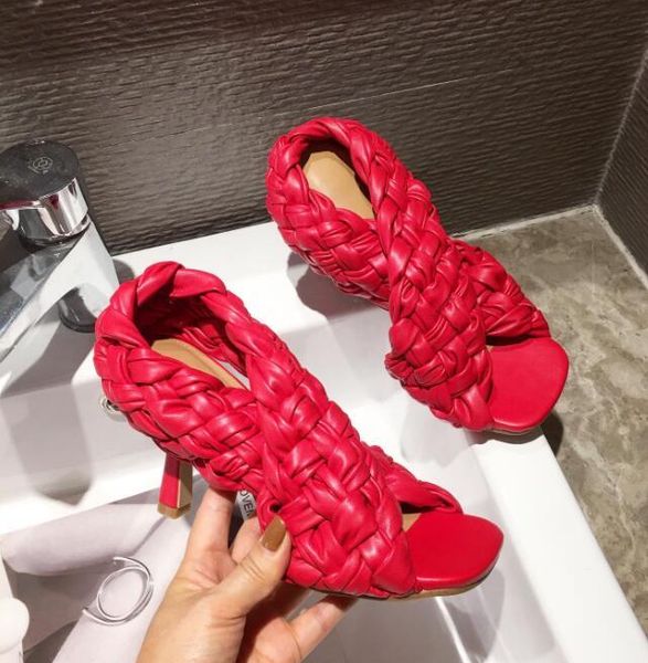 thin high heels fashion ladies gladiator sandals weave open toe slip on rome slides women dress shoes size 41 42, Black
thin high heels fashion ladies gladiator sandals weave open toe slip on rome slides women dress shoes size 41 42, Black