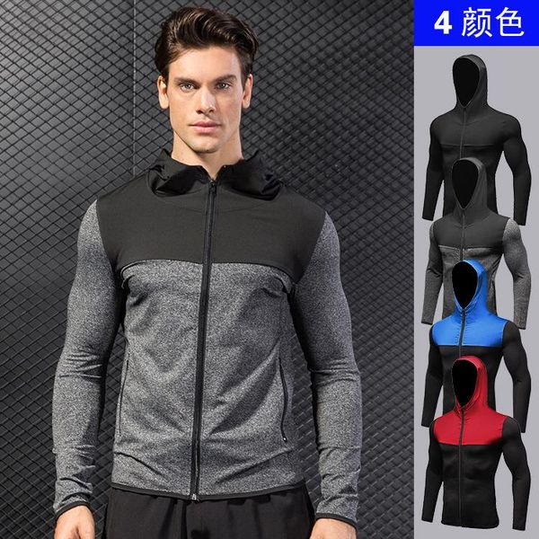 running jackets winter autumn sport hoodies for men training workout sportswear gym windproof quick dry clothing pocket with zipper breathab, Black;red
running jackets winter autumn sport hoodies for men training workout sportswear gym windproof quick dry clothing pocket with zipper breathab, Black;red