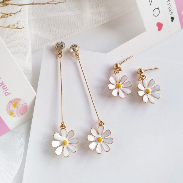 dangle & chandelier cute tiny daisy flower drop earrings for women sweet white yellow long pendant female jewelry gifts, Silver
dangle & chandelier cute tiny daisy flower drop earrings for women sweet white yellow long pendant female jewelry gifts, Silver
