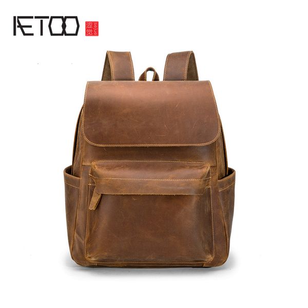 aetoo handmade leather men's backpack, vintage casual head leather shoulder bag, female mad horse leather travel computer bag
aetoo handmade leather men's backpack, vintage casual head leather shoulder bag, female mad horse leather travel computer bag