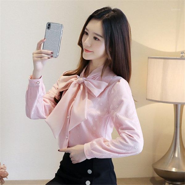 women's blouses & shirts fashion korea women shirt bow tie chiffon office blouse lace long sleeve blusas female1, White
women's blouses & shirts fashion korea women shirt bow tie chiffon office blouse lace long sleeve blusas female1, White