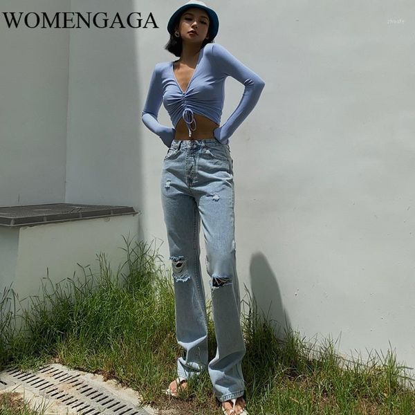 womengaga high waist jeans with holes women's 2020 autumn all-match slimming loose wide leg straight pants j2mw1, Blue
womengaga high waist jeans with holes women's 2020 autumn all-match slimming loose wide leg straight pants j2mw1, Blue