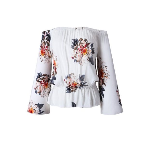 off shoulder flower print cotton blouse women flare sleeves cropped shirt casual rustic summer style crop boho tee xxxl, White
off shoulder flower print cotton blouse women flare sleeves cropped shirt casual rustic summer style crop boho tee xxxl, White